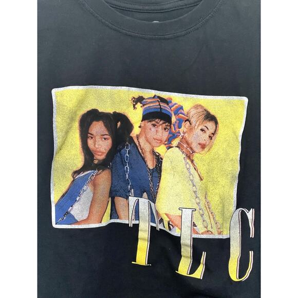 TLC Shirt Small Black Hip Hop RB Music Concert Tour Casual - Picture 2 of 4